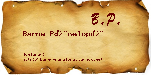 Barna Pénelopé névjegykártya